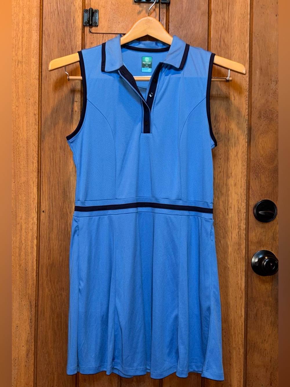 Pro Tour Blue Sleeveless Polo Gold or Tennis Dress